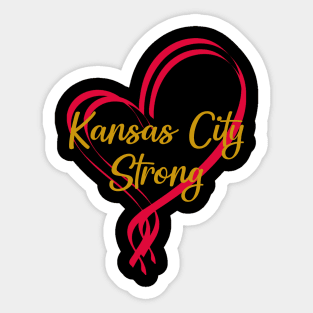 Kansas City Strong Heart Love Sticker